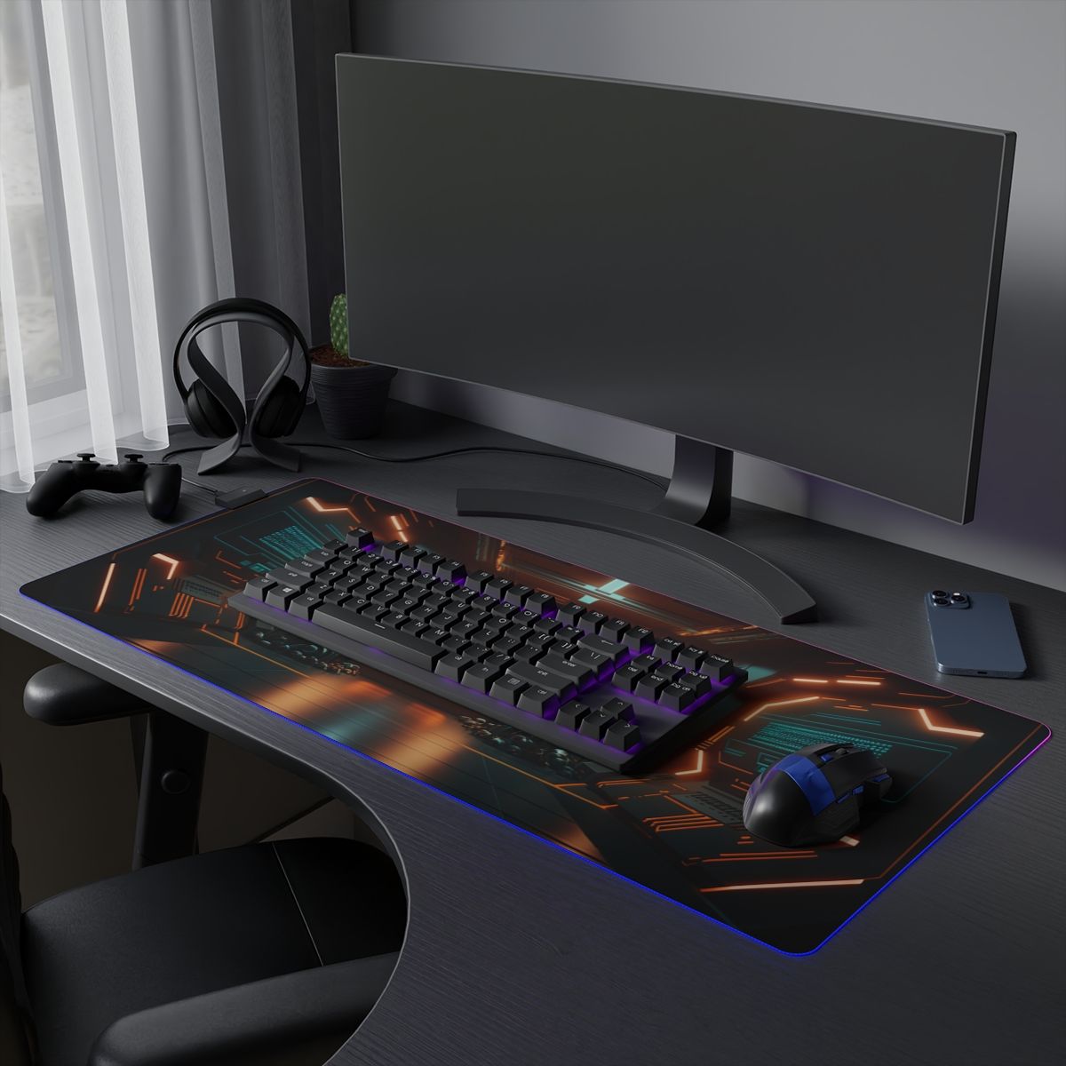 Futuristic LED Gaming Mouse Pad