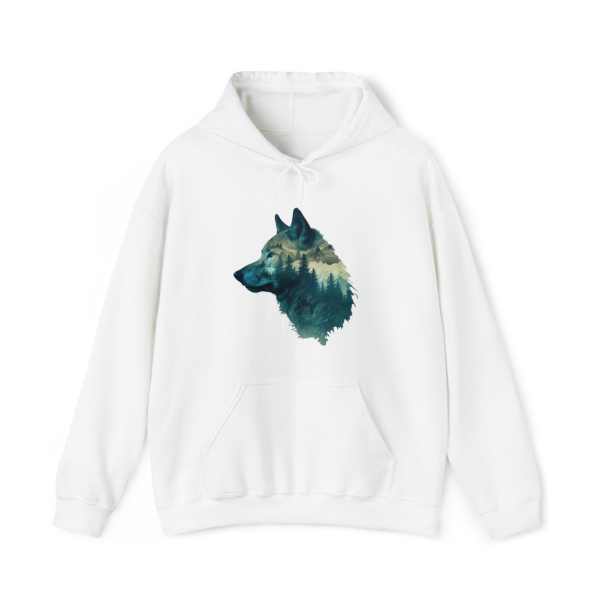 Wolf Double Exposure - Unisex Heavy Blend™ Hooded Sweatshirt